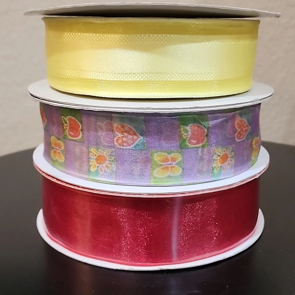 3 Rolls Kirkland Wire-edged Ribbon, 1-1/2